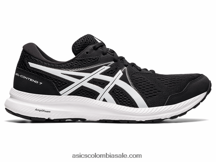 hombres Asics gel-conten 7 extra ancho blanco negro 20X82N1948