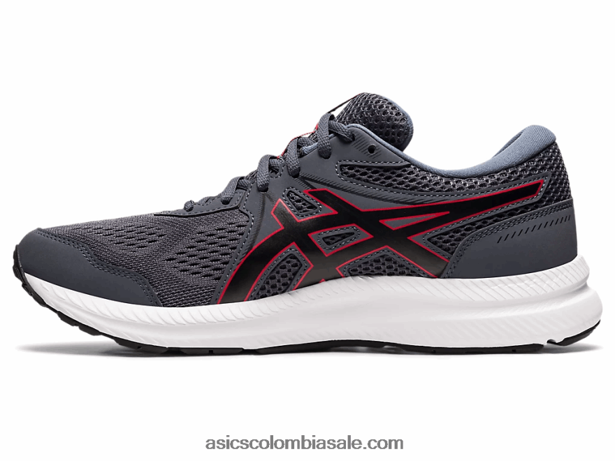 hombres Asics gel-conten 7 extra ancho gris portador/rojo clásico 20X82N1953