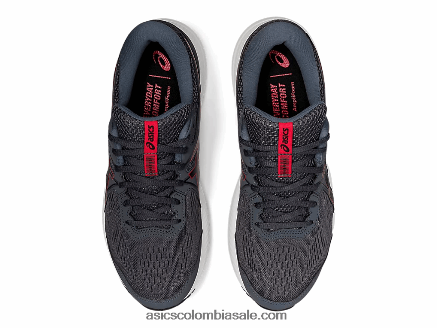 hombres Asics gel-conten 7 extra ancho gris portador/rojo clásico 20X82N1953