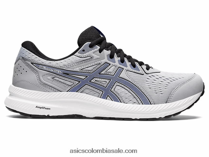 hombres Asics gel-conten 8 extra ancho gris piedmont/azul 20X82N716