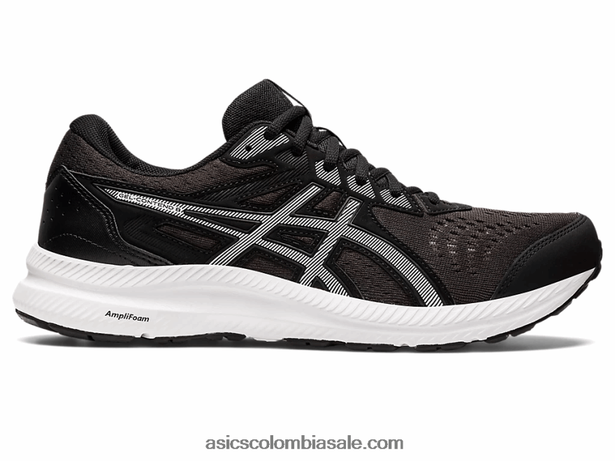 hombres Asics gel-contender 8 blanco negro 20X82N697