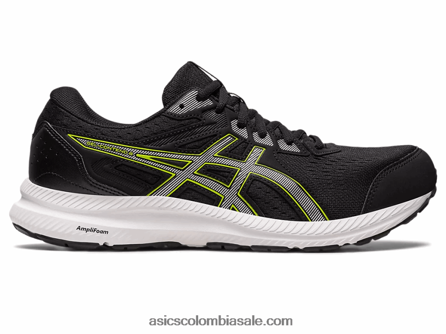 hombres Asics gel-contender 8 negro/plata pura 20X82N458