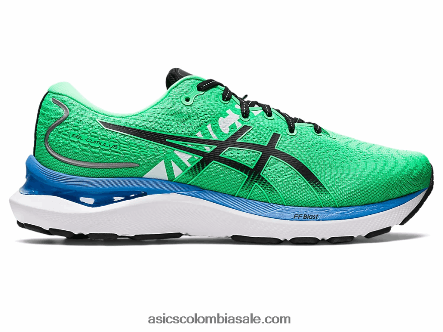 hombres Asics gel-cumulus 24 ekiden hoja nueva/negro 20X82N811