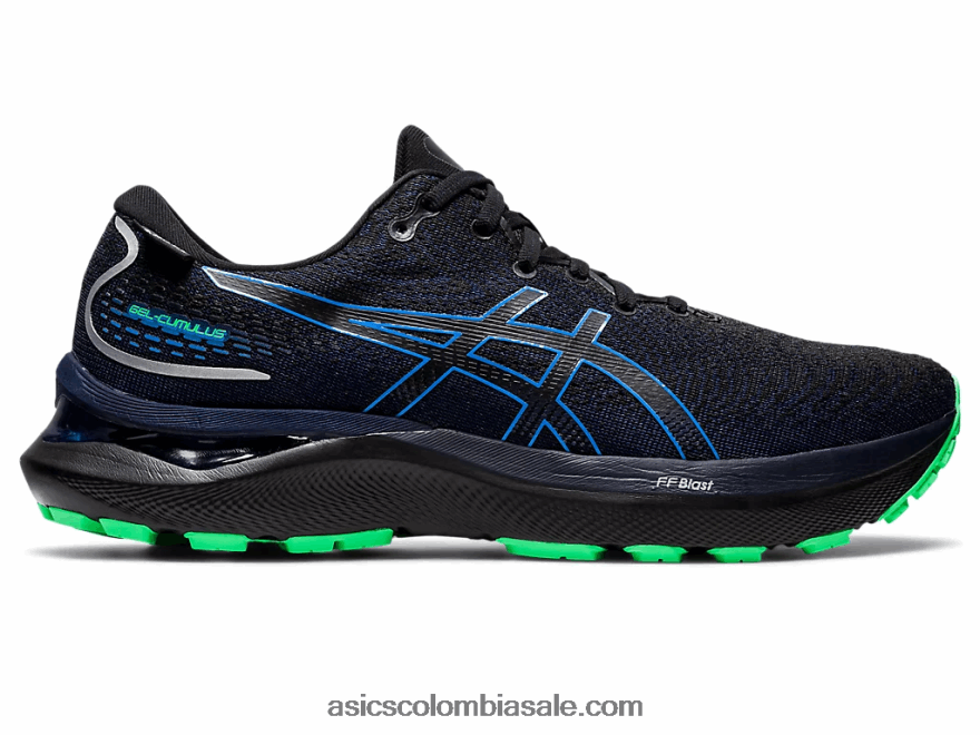 hombres Asics gel-cumulus 24 gtx costa negra/azul 20X82N589