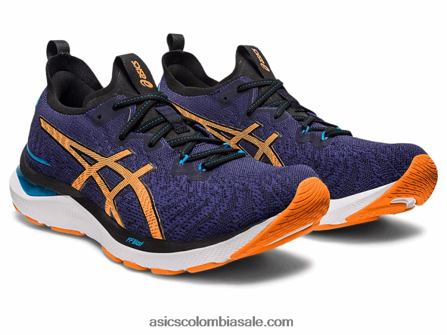 hombres Asics gel-cumulus 24 mk azul índigo/melocotón sol 20X82N632