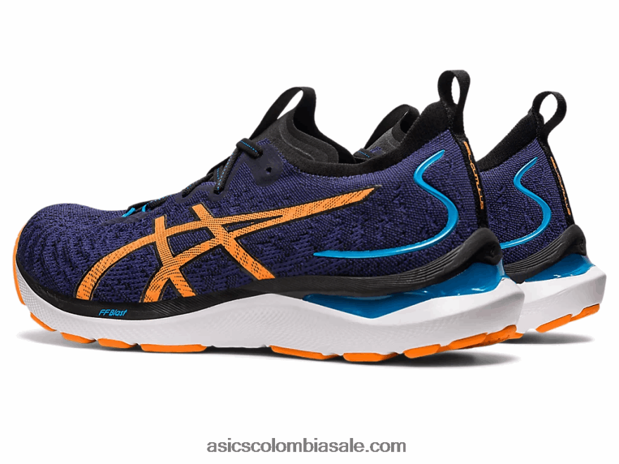 hombres Asics gel-cumulus 24 mk azul índigo/melocotón sol 20X82N632