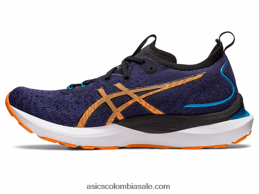 hombres Asics gel-cumulus 24 mk azul índigo/melocotón sol 20X82N632