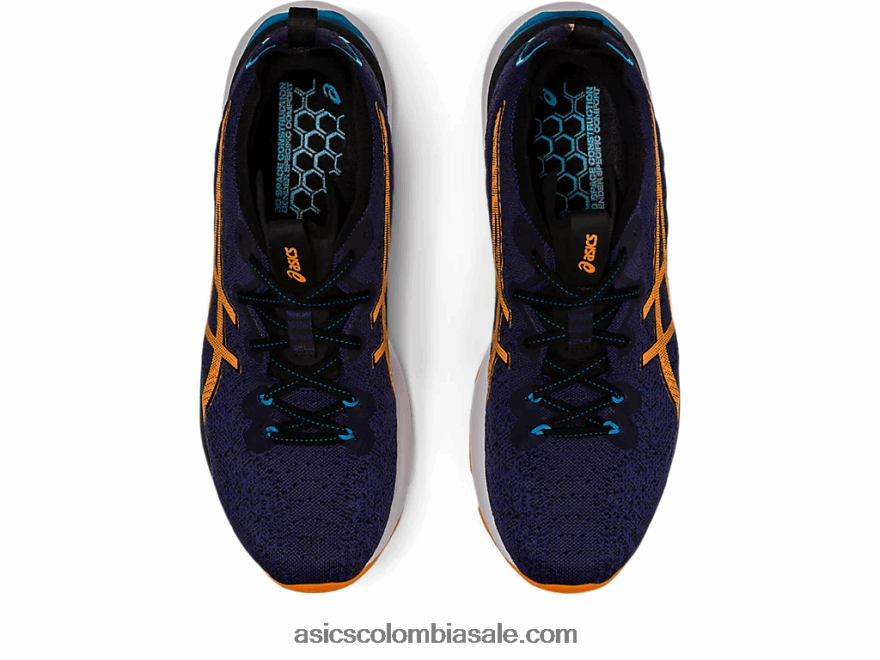 hombres Asics gel-cumulus 24 mk azul índigo/melocotón sol 20X82N632