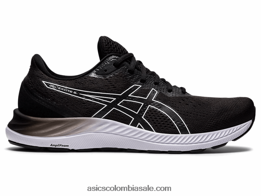 hombres Asics gel-excite 8 blanco negro 20X82N1701