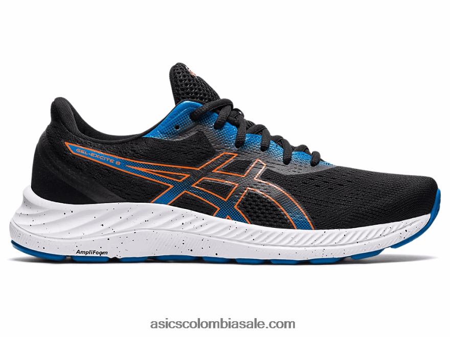 hombres Asics gel-excite 8 negro/naranja caléndula 20X82N1938
