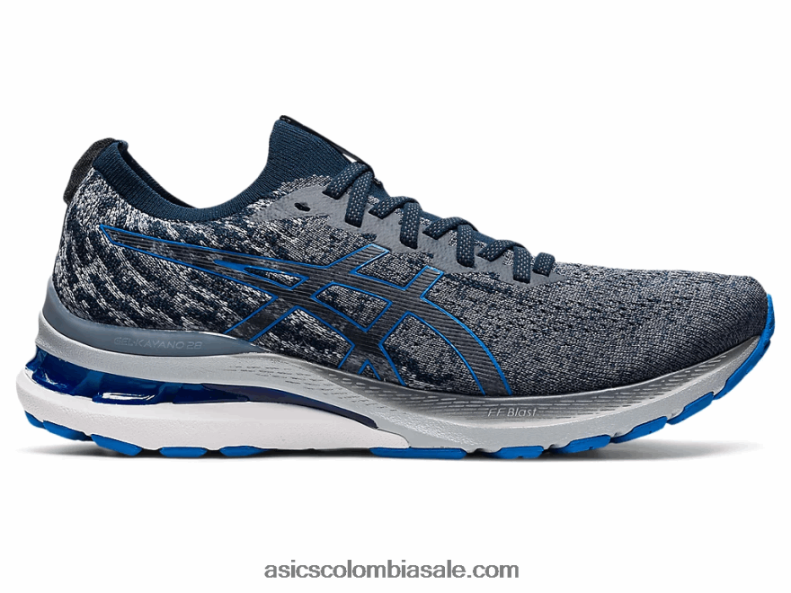 hombres Asics gel-kayano 28 mk gris portador/azul eléctrico 20X82N1642