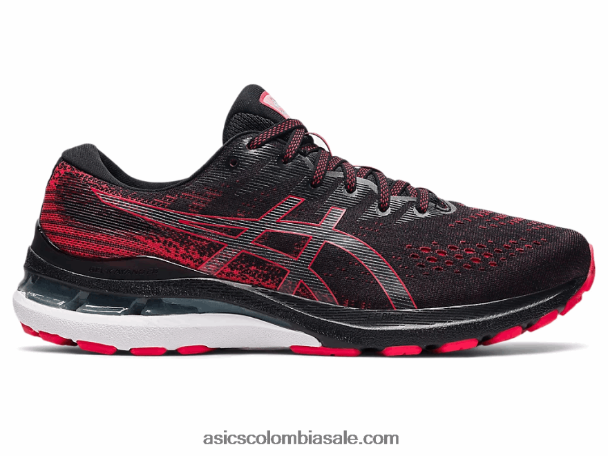 hombres Asics gel-kayano 28 negro/rojo eléctrico 20X82N1878