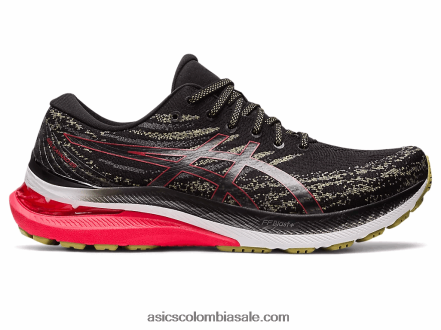 hombres Asics gel-kayano 29 ancho negro/rojo eléctrico 20X82N429