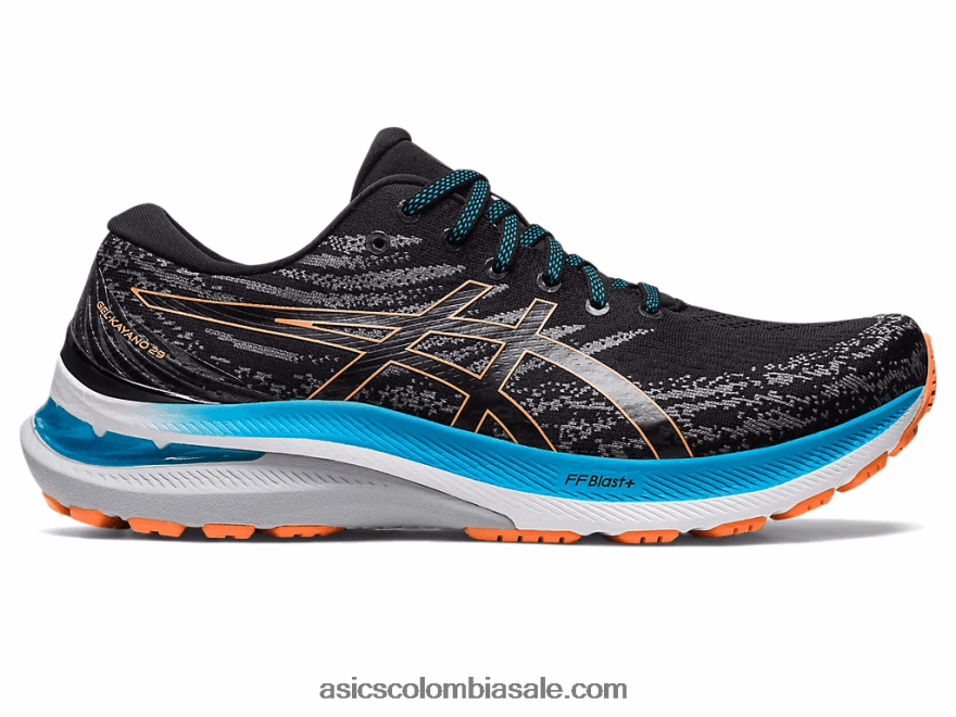 hombres Asics gel-kayano 29 melocotón negro/sol 20X82N397