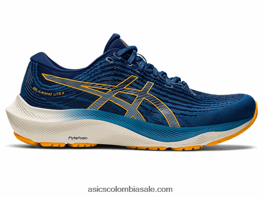 hombres Asics gel-kayano lite 3 azul/ámbar 20X82N796