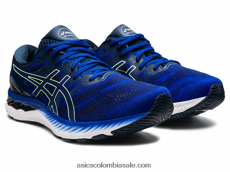hombres Asics gel-nimbus 23 azul mónaco/lima brillante 20X82N1854