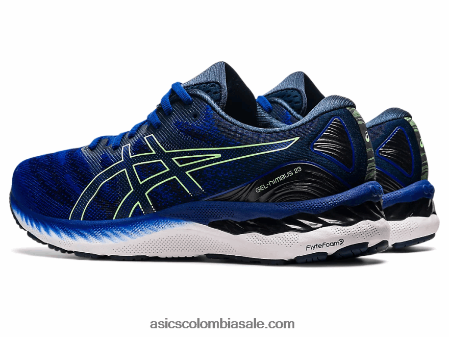 hombres Asics gel-nimbus 23 azul mónaco/lima brillante 20X82N1854