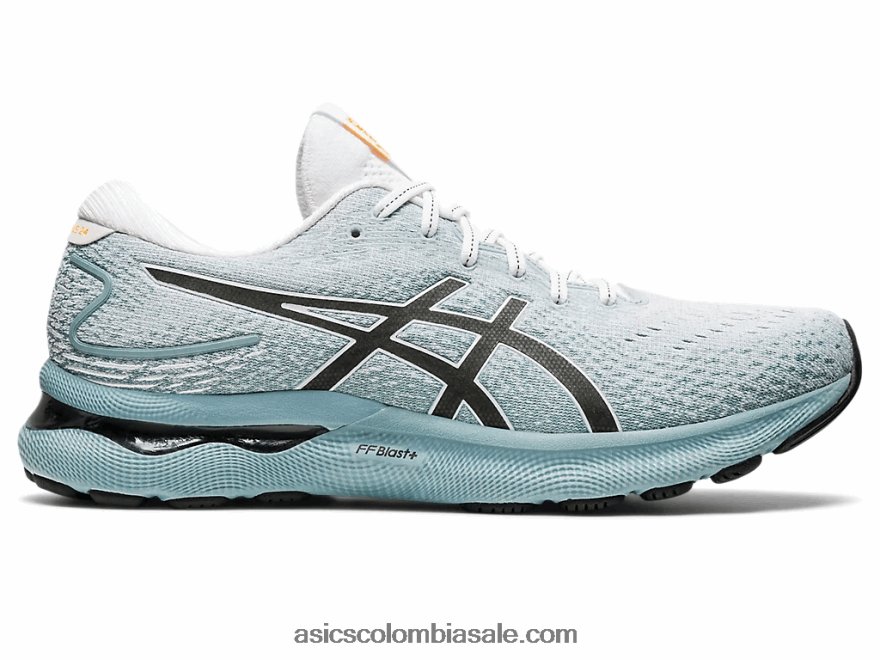 hombres Asics gel-nimbus 24 acero claro/blanco 20X82N1023