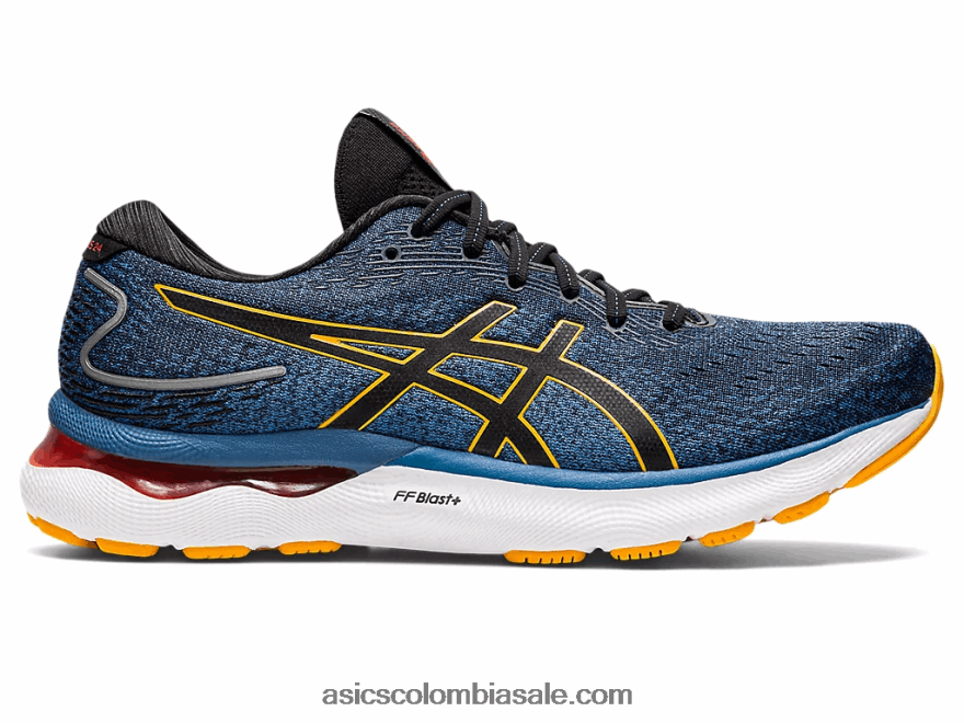 hombres Asics gel-nimbus 24 azul/ámbar 20X82N1025