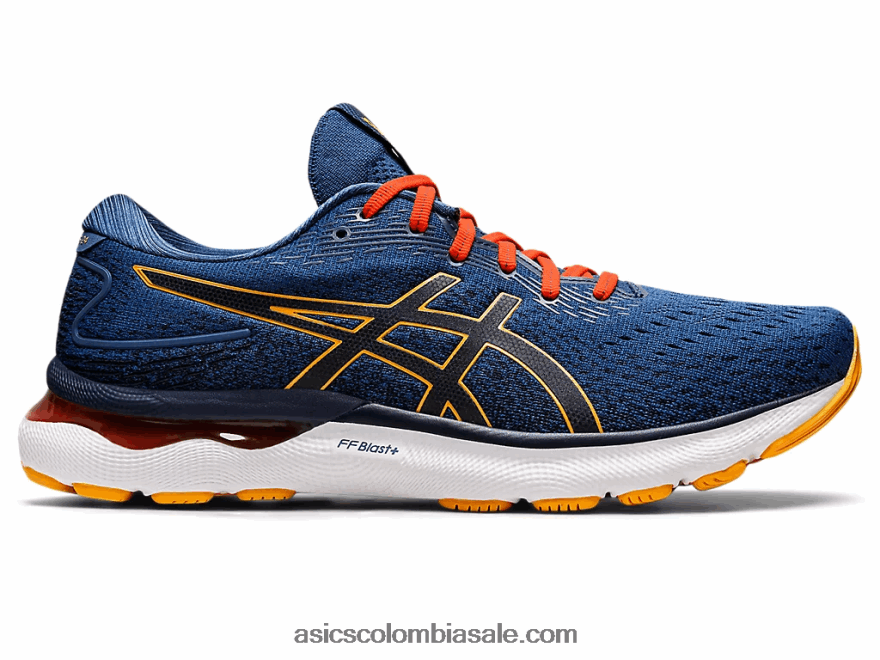 hombres Asics gel-nimbus 24 azul medianoche/cítrico 20X82N1197