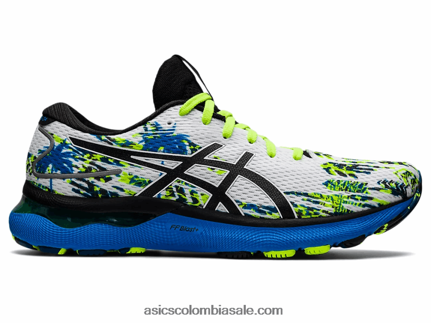 hombres Asics gel-nimbus 24 blanco negro 20X82N1293