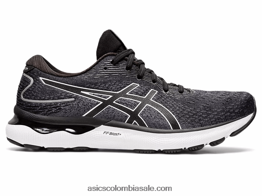 hombres Asics gel-nimbus 24 blanco negro 20X82N1549