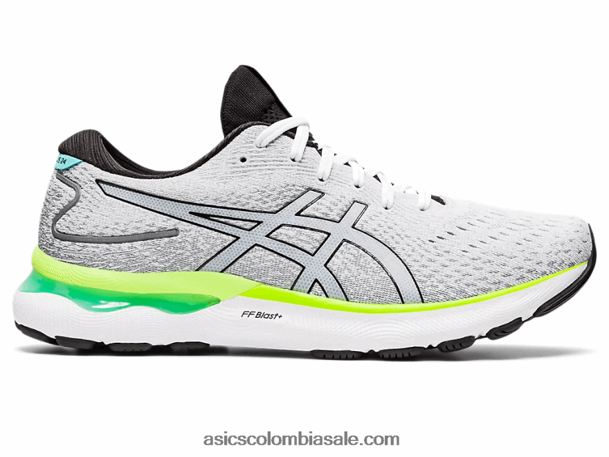 hombres Asics gel-nimbus 24 blanco negro 20X82N1553