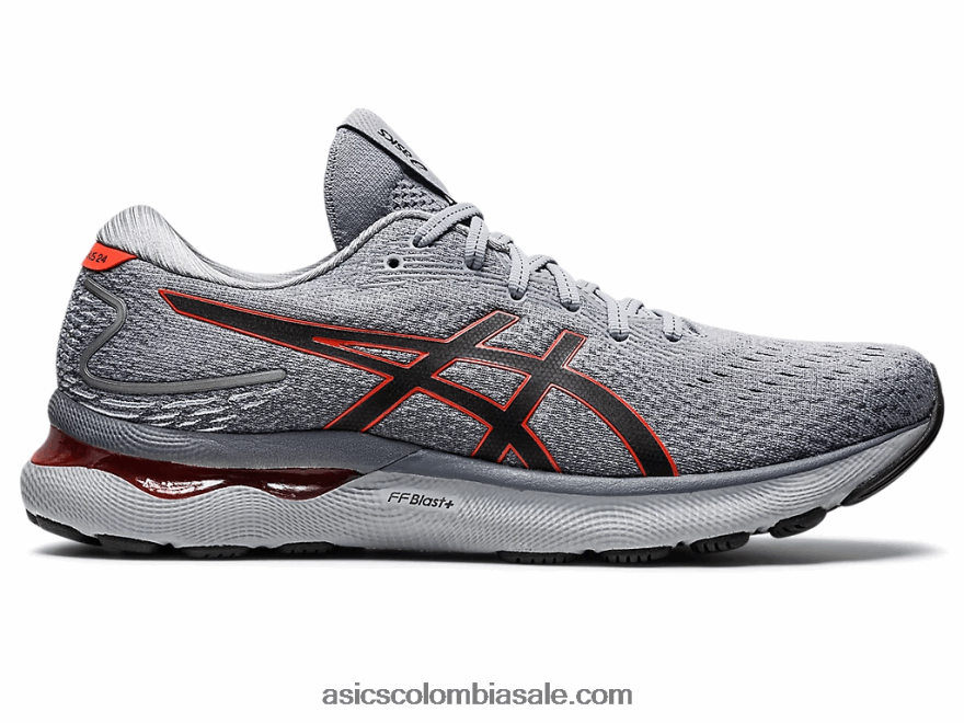 hombres Asics gel-nimbus 24 de ancho hoja de roca/tomate cherry 20X82N874