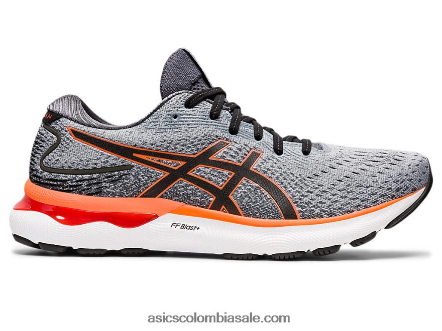 hombres Asics gel-nimbus 24 hoja de roca/naranja impactante 20X82N1558
