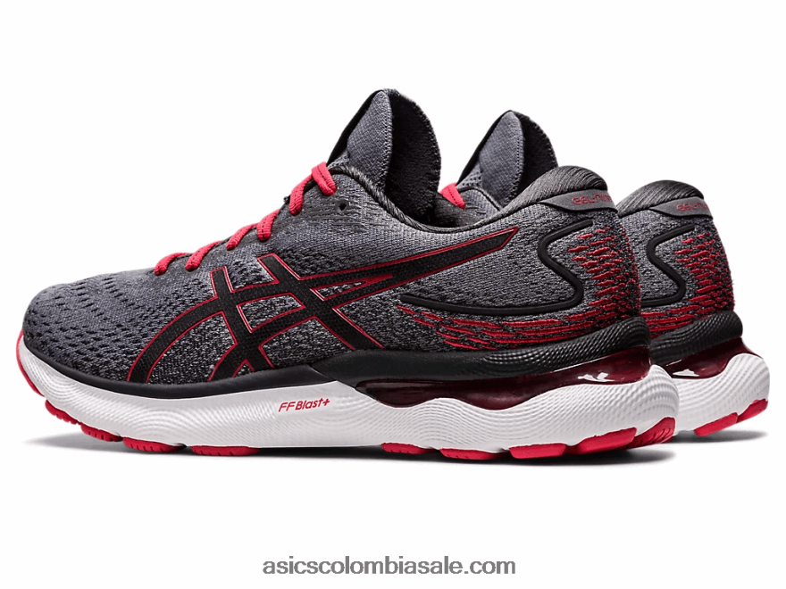 hombres Asics gel-nimbus 24 metrópolis/rojo clásico 20X82N213