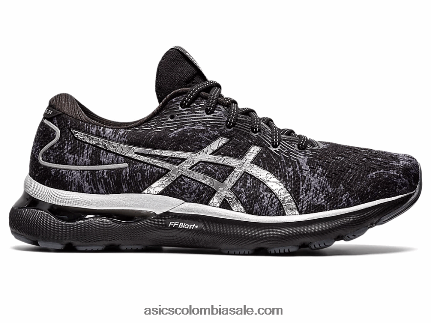 hombres Asics gel-nimbus 24 platino gris portador/plata pura 20X82N1525