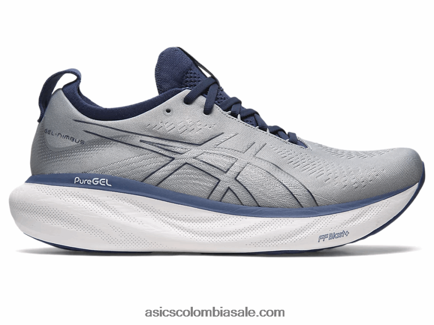 hombres Asics gel-nimbus 25 extra ancho yeso/azul índigo 20X82N164