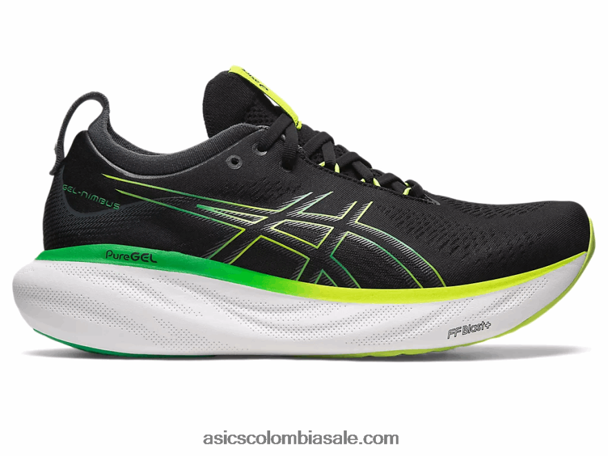 hombres Asics gel-nimbus 25 ralladura de lima/negra 20X82N339