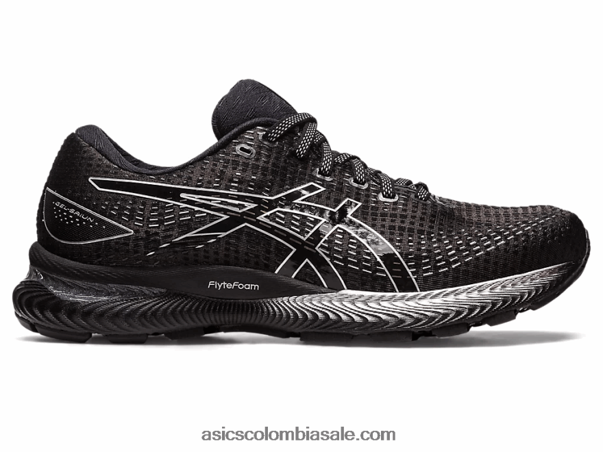 hombres Asics gel-saiun negro/plata pura 20X82N509