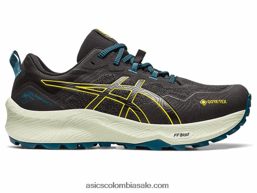 hombres Asics gel-trabuco 11 gtx negro/amarillo dorado 20X82N53