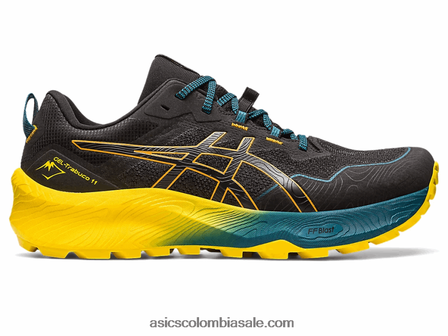 hombres Asics gel-trabuco 11 negro/tormenta de arena 20X82N236