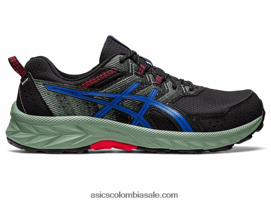 hombres Asics gel-venture extra ancho negro/azul atun 20X82N87