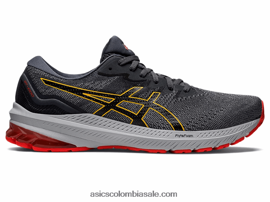hombres Asics gt-1000 11 extra ancho yeso/negro 20X82N601