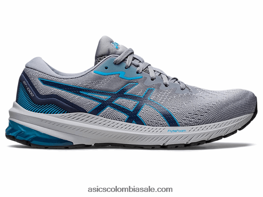 hombres Asics gt-1000 11 gris piedmont/azul índigo 20X82N101