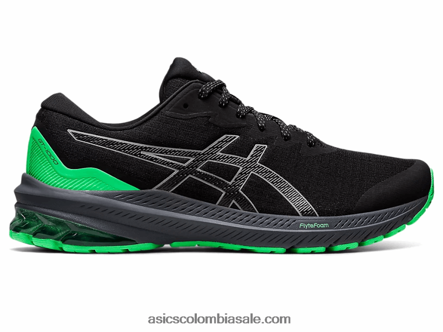 hombres Asics gt-1000 11 lite-espectáculo negro/hoja nueva 20X82N730
