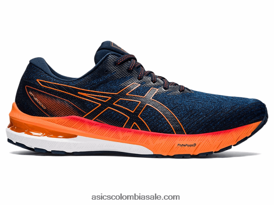 hombres Asics gt-2000 10 azul mako/naranja impactante 20X82N1474
