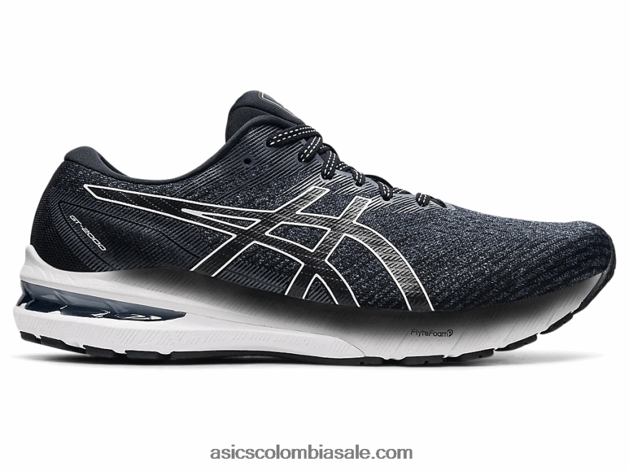 hombres Asics gt-2000 10 blanco negro 20X82N1684