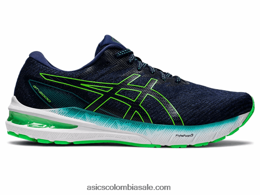 hombres Asics gt-2000 10 de ancho océano profundo/hoja nueva 20X82N1244