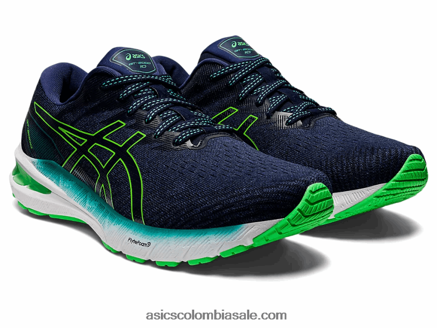 hombres Asics gt-2000 10 de ancho océano profundo/hoja nueva 20X82N1244