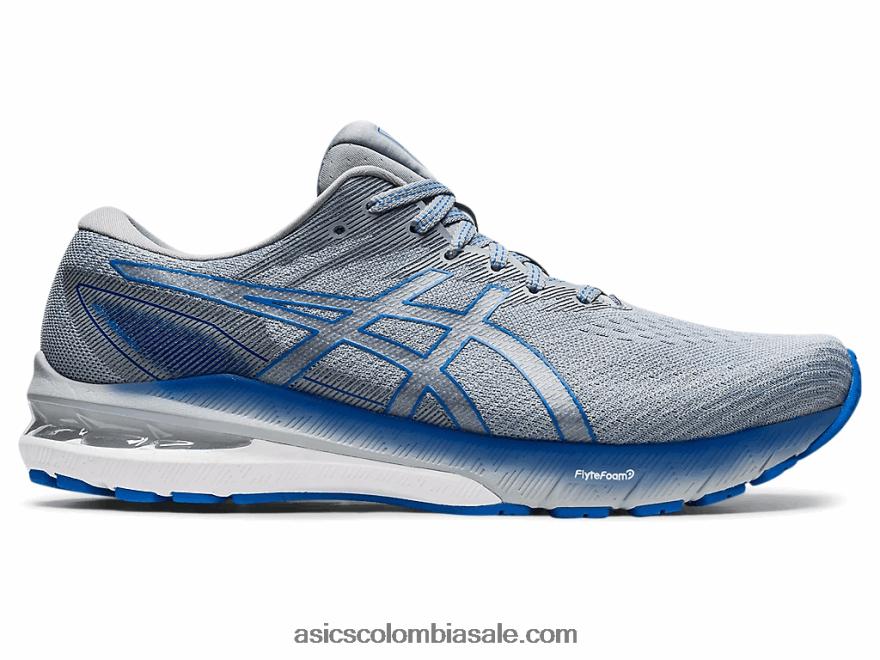 hombres Asics gt-2000 10 de ancho tablaroca/azul eléctrico 20X82N1683