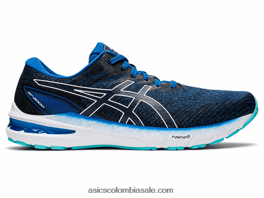 hombres Asics gt-2000 10 de ancho unidad de lago/blanco 20X82N1473