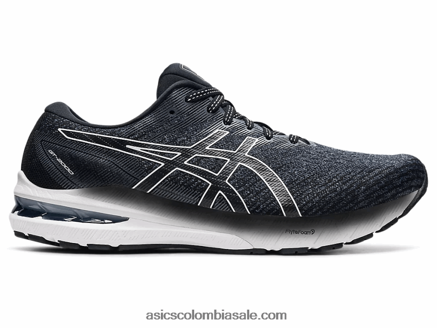 hombres Asics gt-2000 10 extra ancho blanco negro 20X82N1691