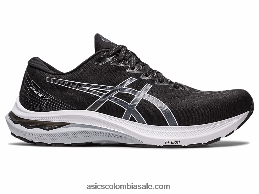 hombres Asics gt-2000 11 extra ancho blanco negro 20X82N669