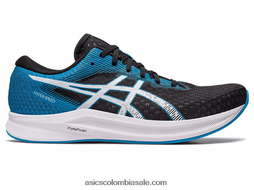 hombres Asics hipervelocidad 2 negro/azul isla 20X82N491