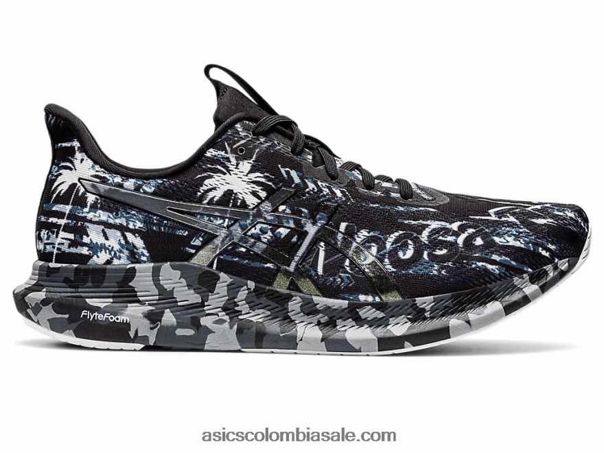 hombres Asics noosa tri 14 negro/plata pura 20X82N1027